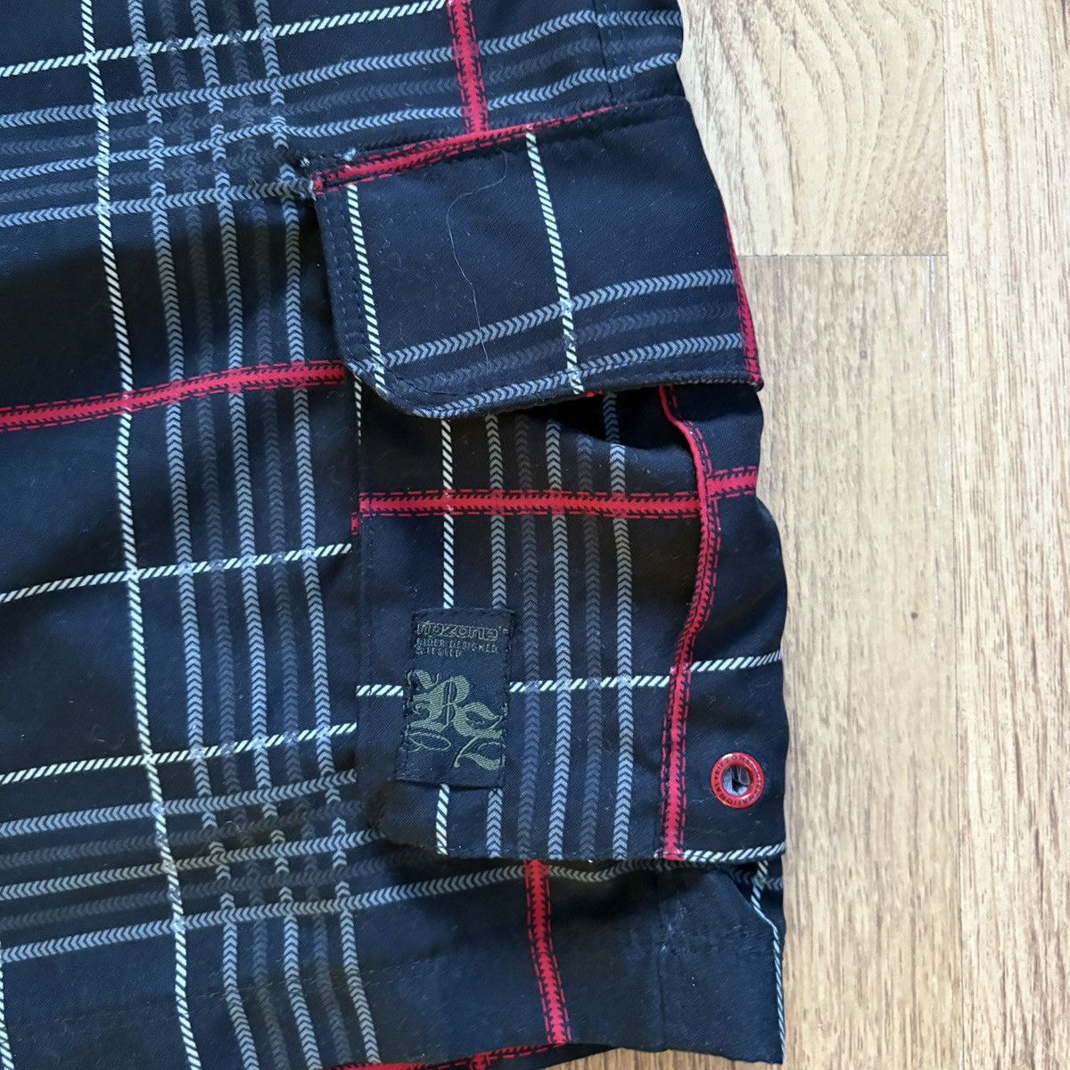 Other Y2K Surf Vintage Ripzone Cargo Short Black and Red Plaid Size US 34 / EU 50 - 4 Thumbnail