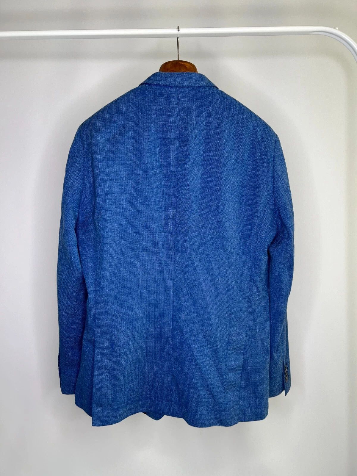Hugo Boss Hugo Boss Reda Blue Half-Lined Super 110 Wool Blazer Size 40R - 12 Thumbnail