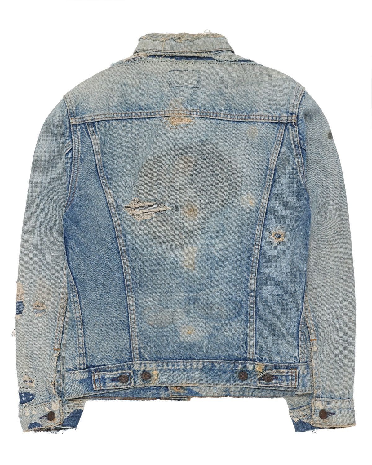 Levi's Trashed-Levi’s Type III Distressed Denim Jacket Size US S / EU 44-46 / 1 - 2 Thumbnail