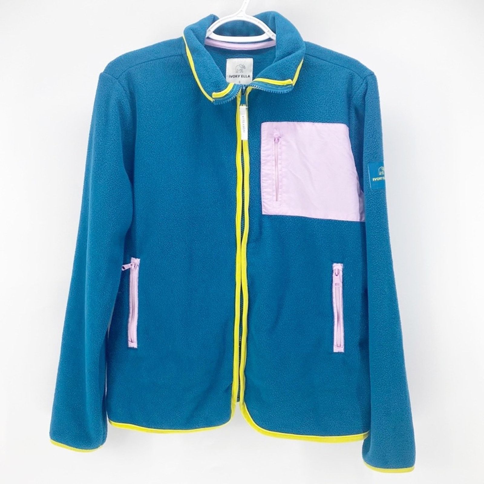Other Ivory Ella Full Zip Fleece Jacket Turquoise Pink size S Size S / US 4 / IT 40 - 1 Thumbnail