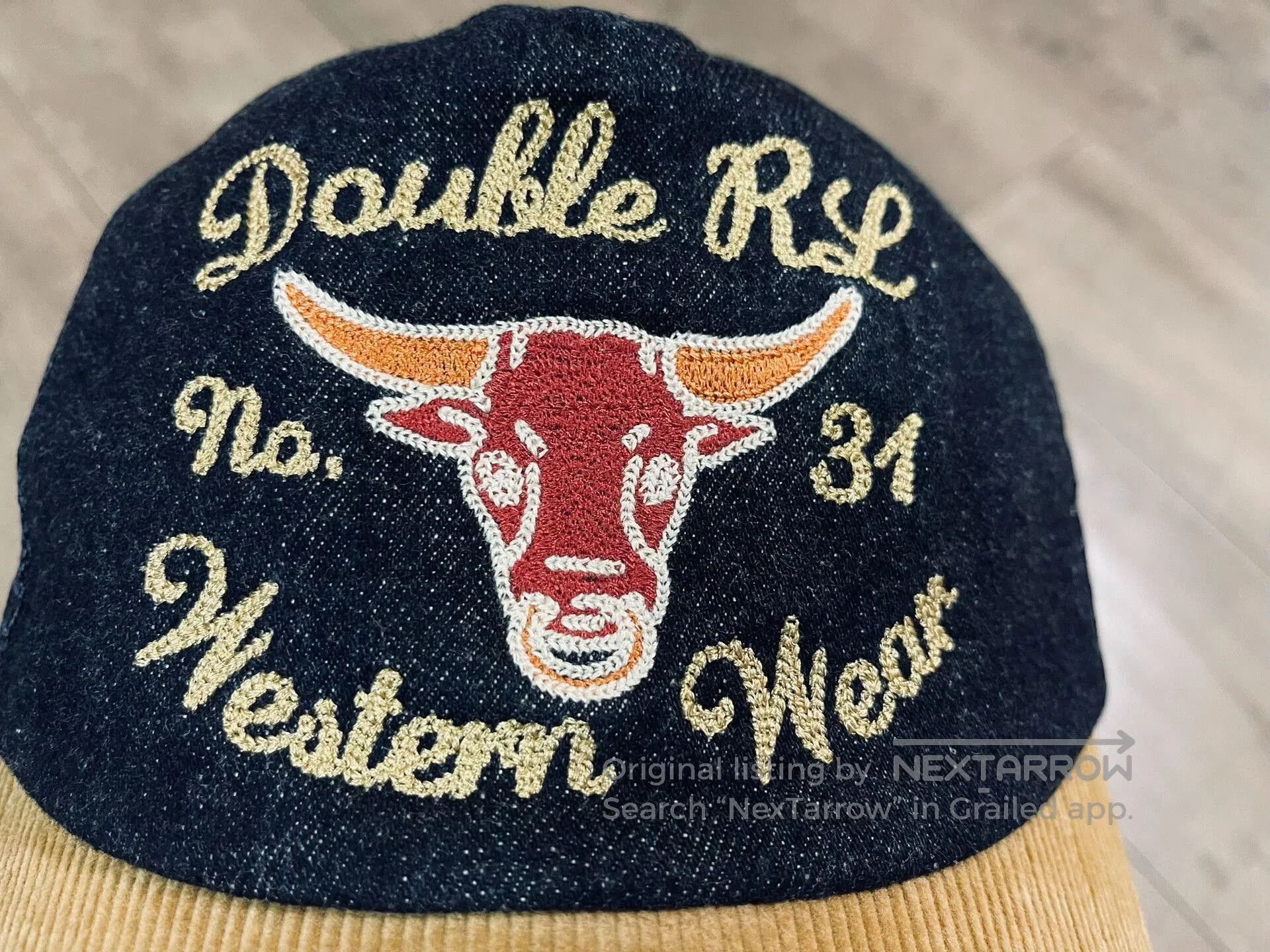 RRL Ralph Lauren RRL Ralph Lauren Embroidered Corduroy Baseball Cap. Size ONE SIZE - 1 Thumbnail