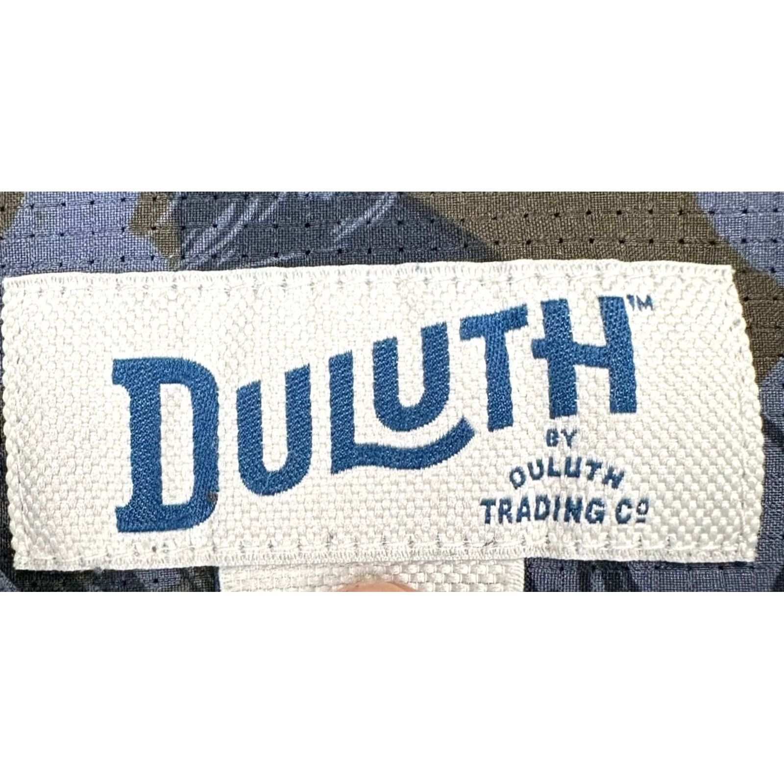 Duluth Trading Company Duluth Trading Co Shirt Mens Large Navy Floral Hiking Button Down Flap Pockets Size US L / EU 52-54 / 3 - 4 Thumbnail