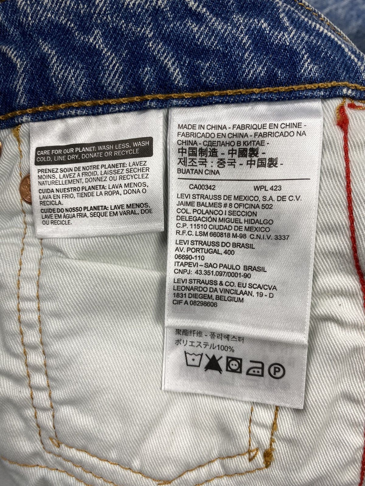 Designer × Levi's Levis 512 Premium San Francisco Reflective Wash Denim Jeans Size US 33 - 13 Thumbnail