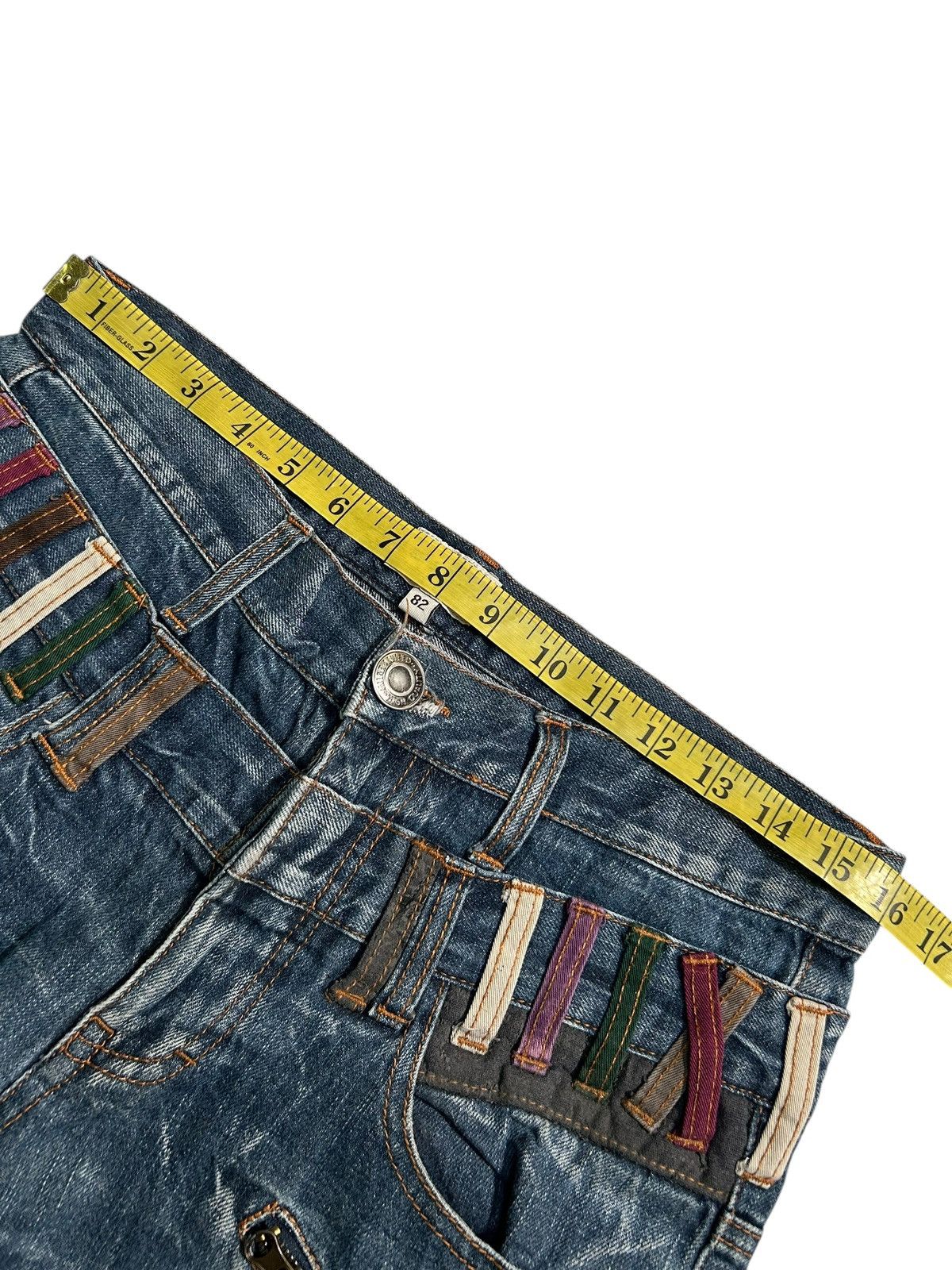 Japanese Brand × Kapital × Vintage Double Waist Nylaus Japanese Punk Style Denim Jeans Size US 32 / EU 48 - 19 Thumbnail