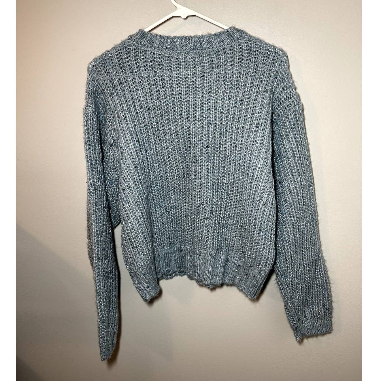 Other a.n.a Dropped Shoulder Knit Pullover Sweater Teal Blue M Size M / US 6-8 / IT 42-44 - 2 Thumbnail