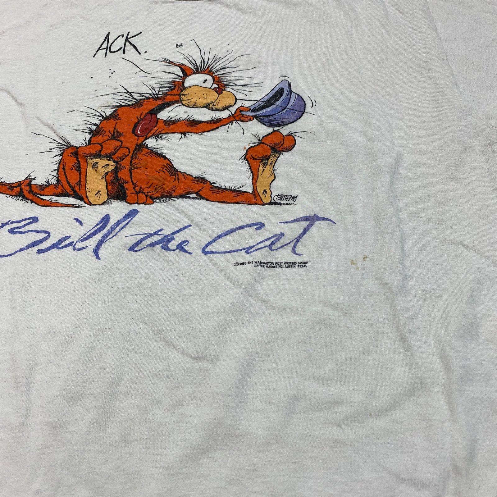 Vintage VTG 80s Bill the Cat Washington Post Sleeping Shirt Men's XL Size US XL / EU 56 / 4 - 10 Thumbnail