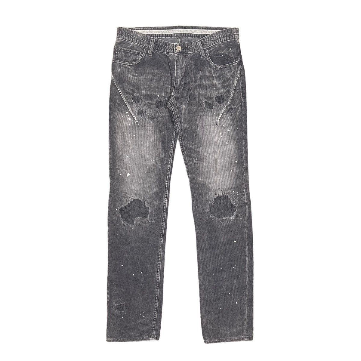 Number (N)ine × Takahiromiyashita The Soloist. Number Nine Musical Note Sashiko Patchwork Corduroy Pants Size US 30 / EU 46 - 1 Thumbnail