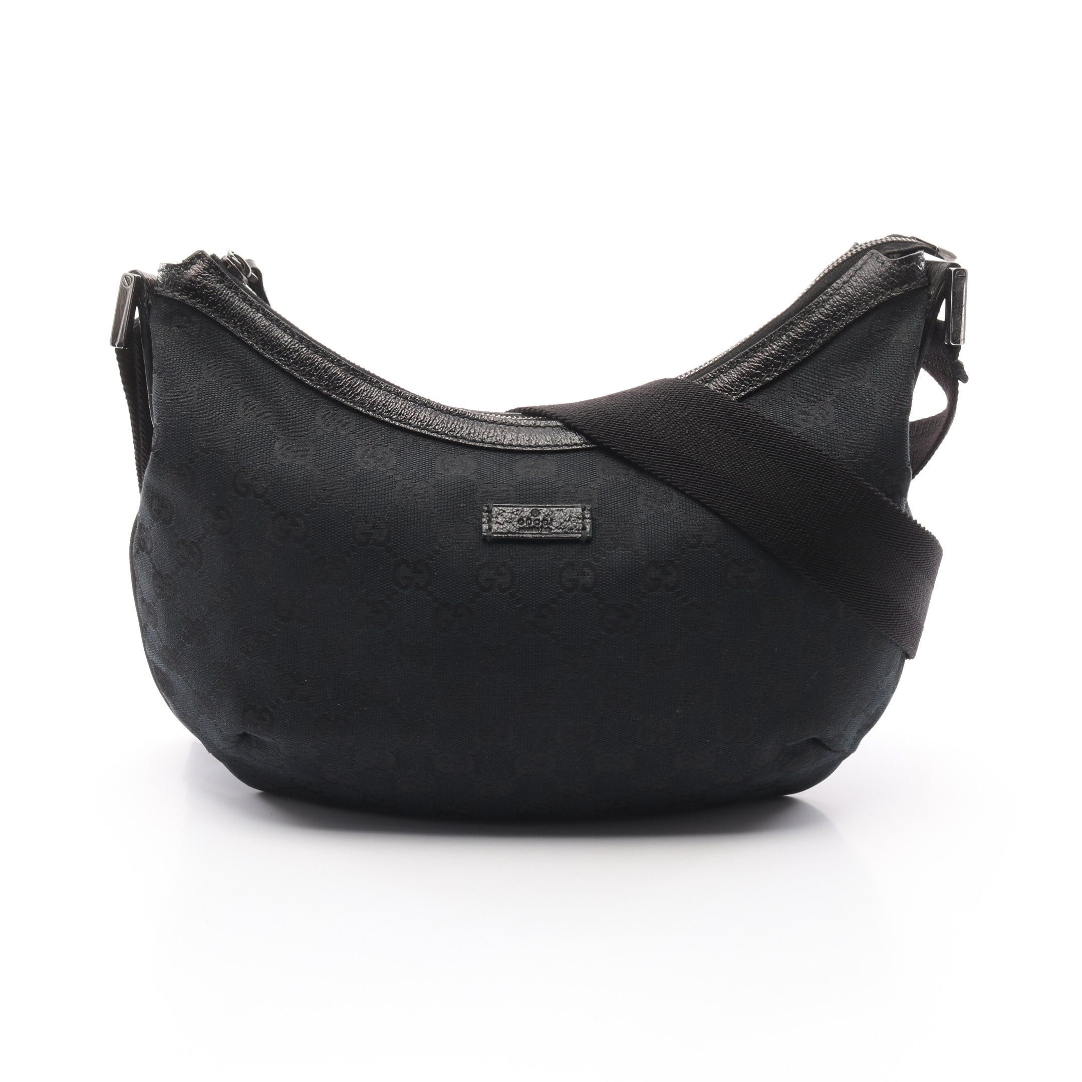 Gucci Gucci Gg Canvas Shoulder Bag Leather Black Size ONE SIZE - 1 Thumbnail