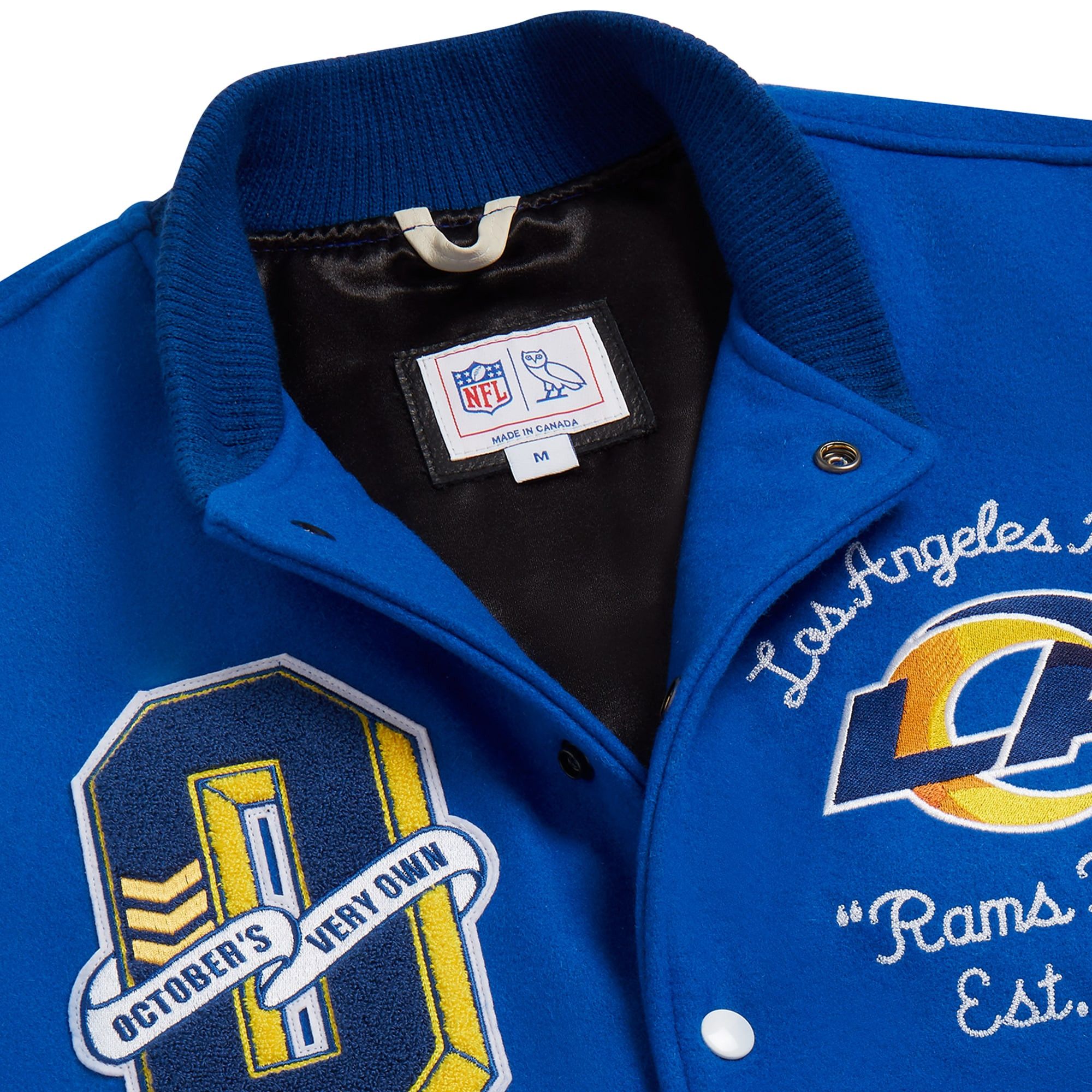 Drake × NFL × October's Very Own OVO X NFL - LA RAMS Varsity Jacket size Medium Size US M / EU 48-50 / 2 - 11 Thumbnail