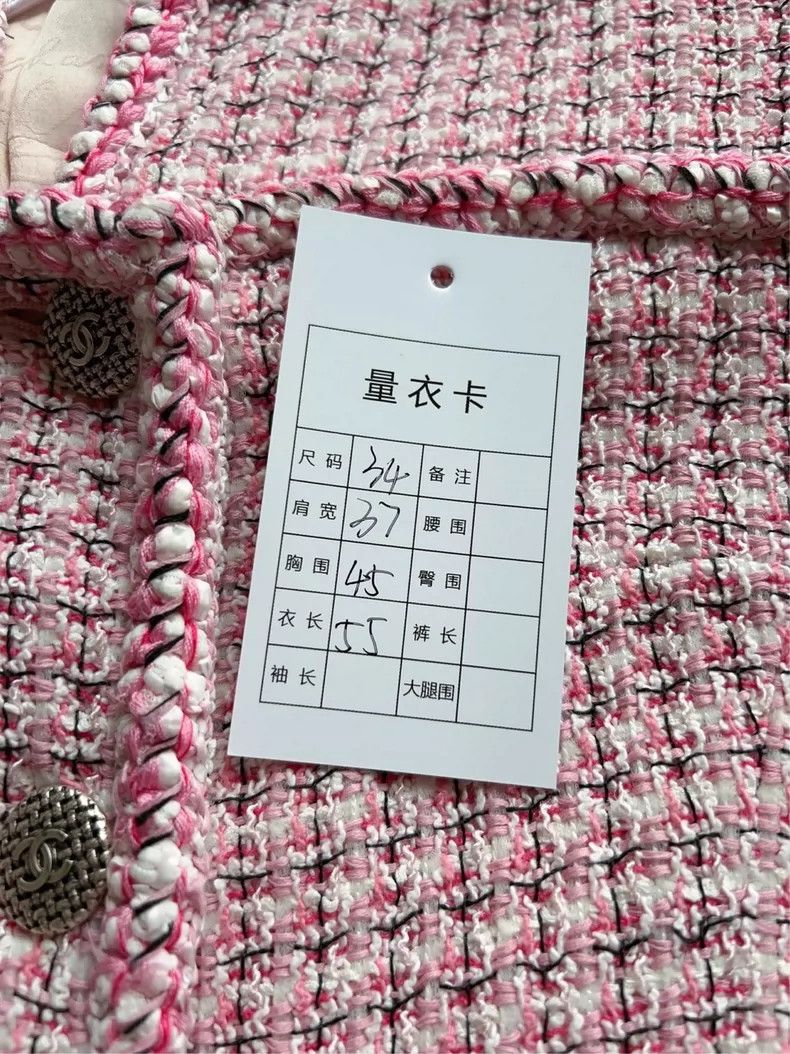 Chanel Chanel Pink tweed collar coat Size XXS / US 00 / IT 34 - 6 Thumbnail