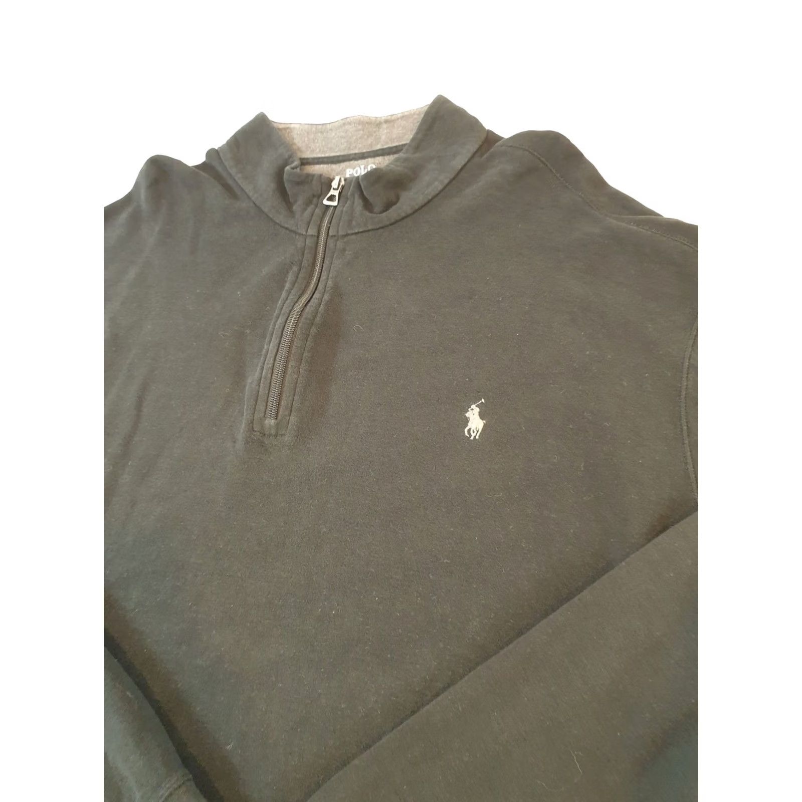 Polo Ralph Lauren VINTAGE Polo Ralph Lauren Pullover Mens XLT Black Performance Quarter Zip Sweater Logo Size US XL / EU 56 / 4 - 2 Thumbnail