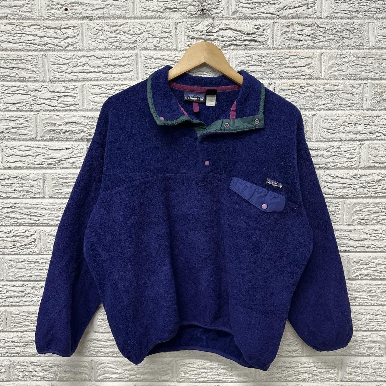Patagonia Vintage Patagonia Snap T Deep Purple Fleece Jacket Medium Size US M / EU 48-50 / 2 - 2 Thumbnail