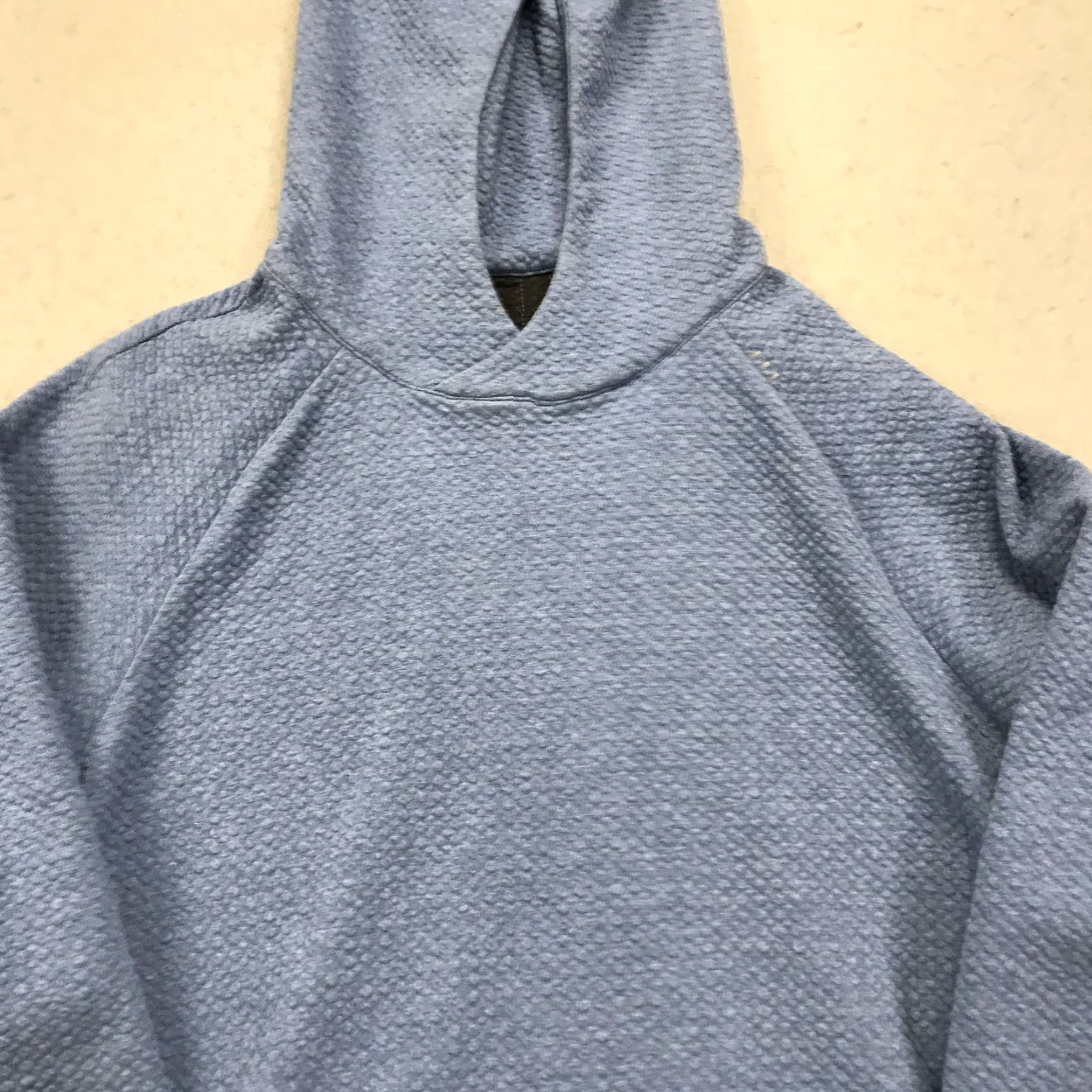 Lululemon Lululemon Hoodie Mens XS Blue Double Knit Textured Sweatshirt Pullover Gym City Outdoor Sports Size US XS / EU 42 / 0 - 2 Thumbnail