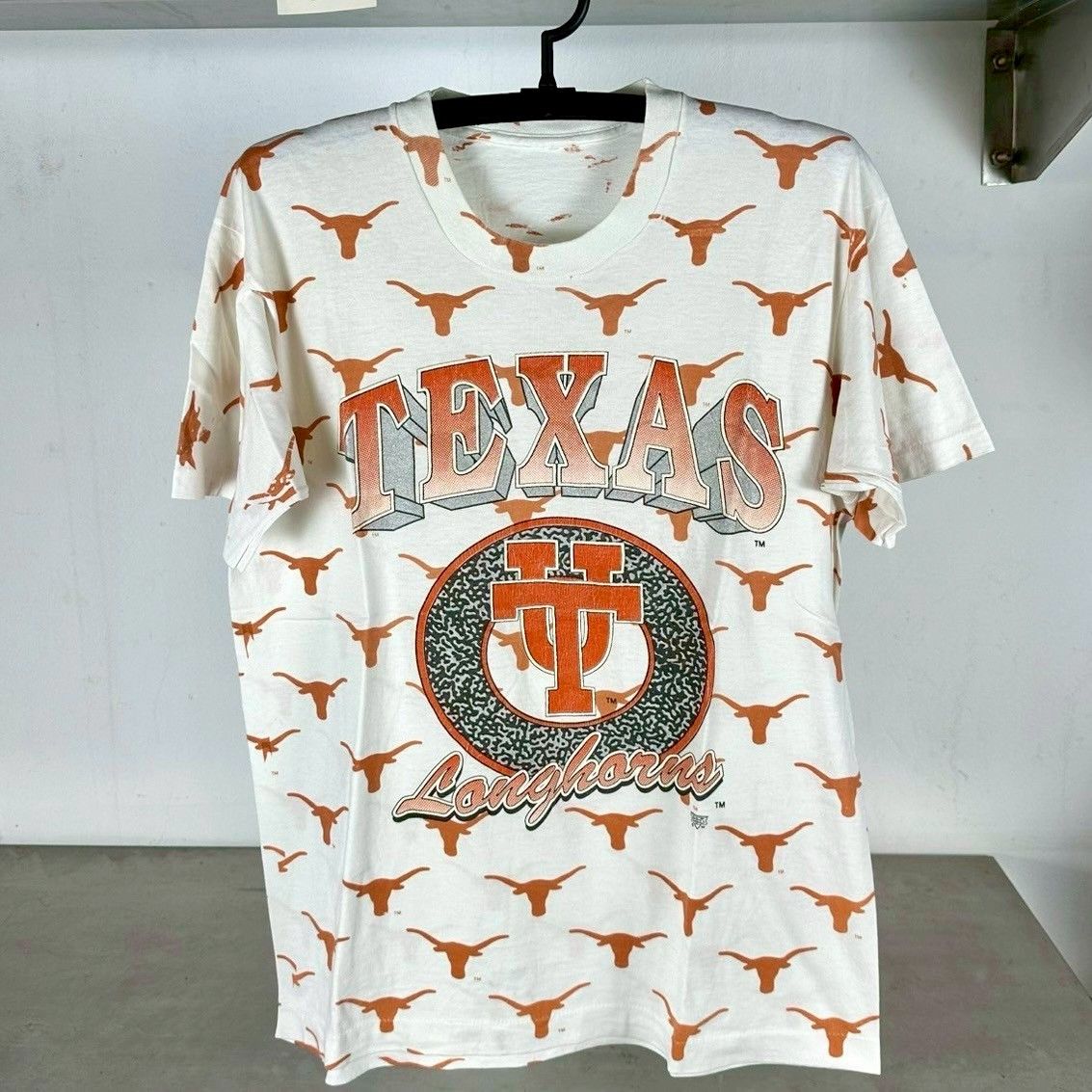 90s Texas Longhorns All Over Print AOP NCAA​ ​T-shirt