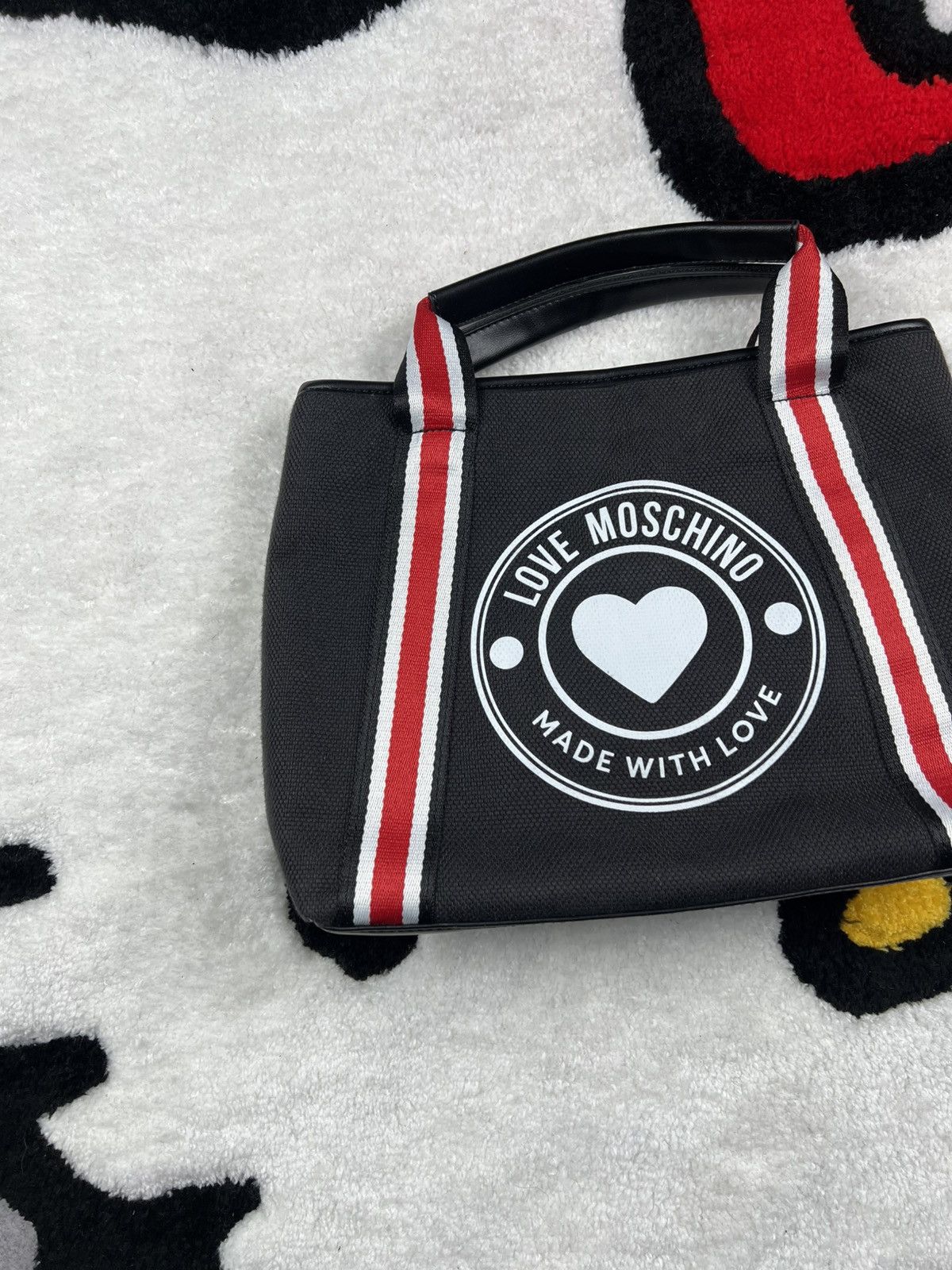 Moschino Y2K Love Moschino Big Logo Heart Canvas Japanese Bag Size ONE SIZE - 2 Thumbnail
