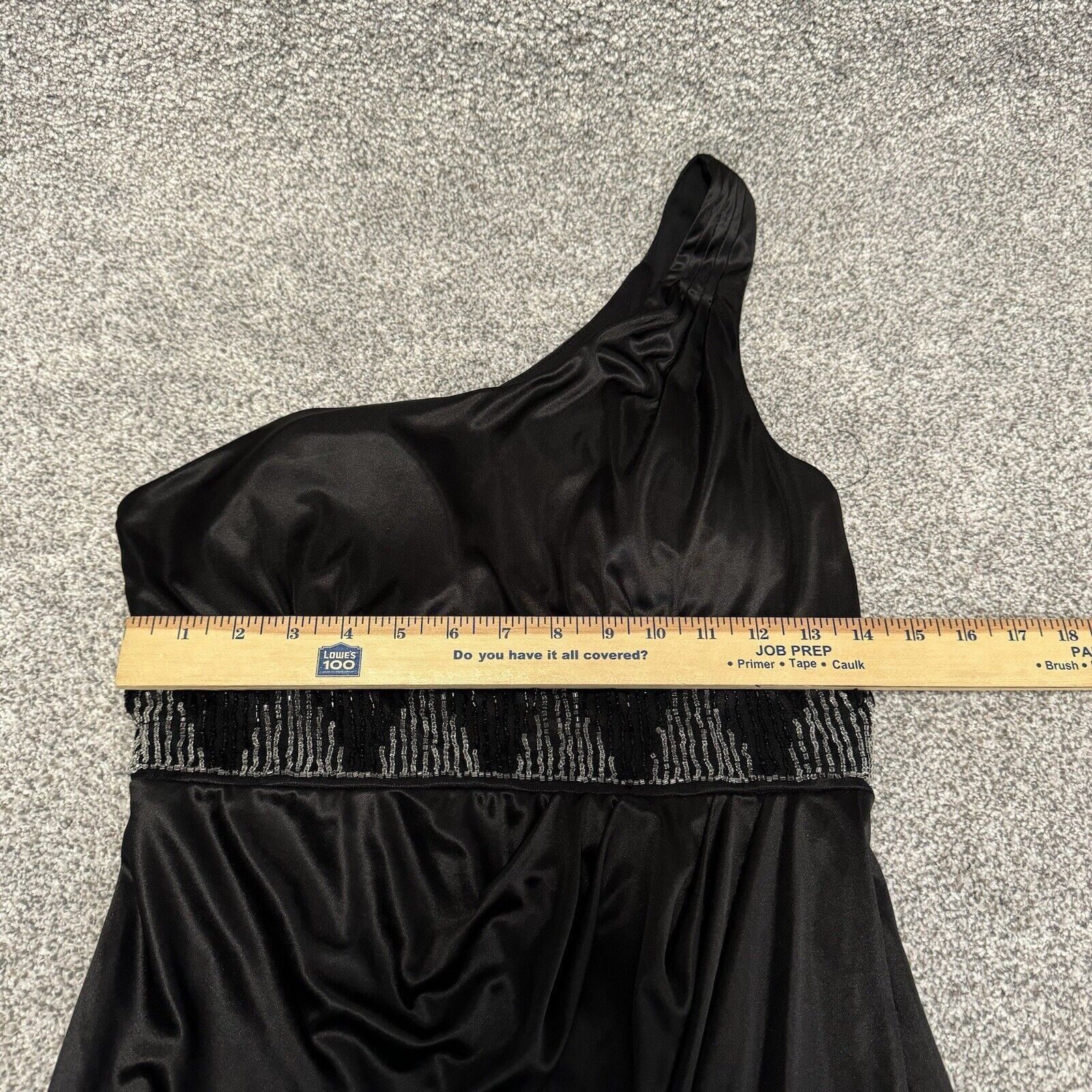 Other Love Tease Y2K Dress Size 9 One Shoulder Draped Beaded Sleek Size ONE SIZE - 11 Thumbnail