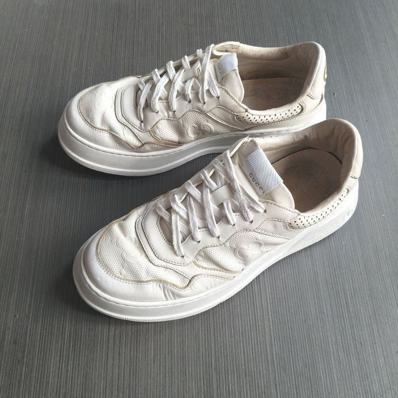 Gucci Gucci GG Print White Casual Sneakers for Men - Size US 9.5 / EU 42-43 - 1 Thumbnail