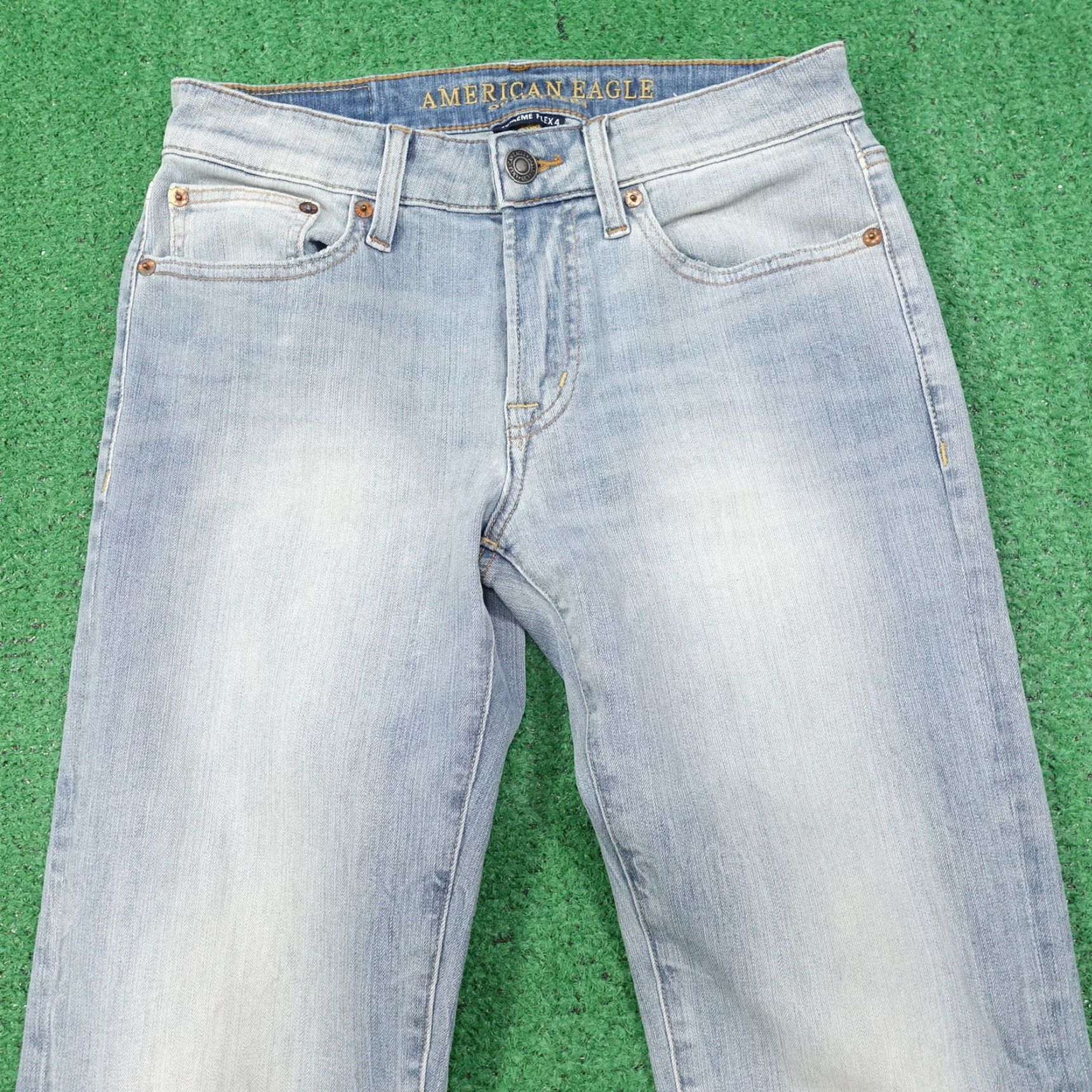 American Eagle Outfitters American Eagle Mens Jeans Size 28x32 Straight Fit Cotton Blue Vintage-Inspired Fashion Size US 28 / EU 44 - 2 Thumbnail