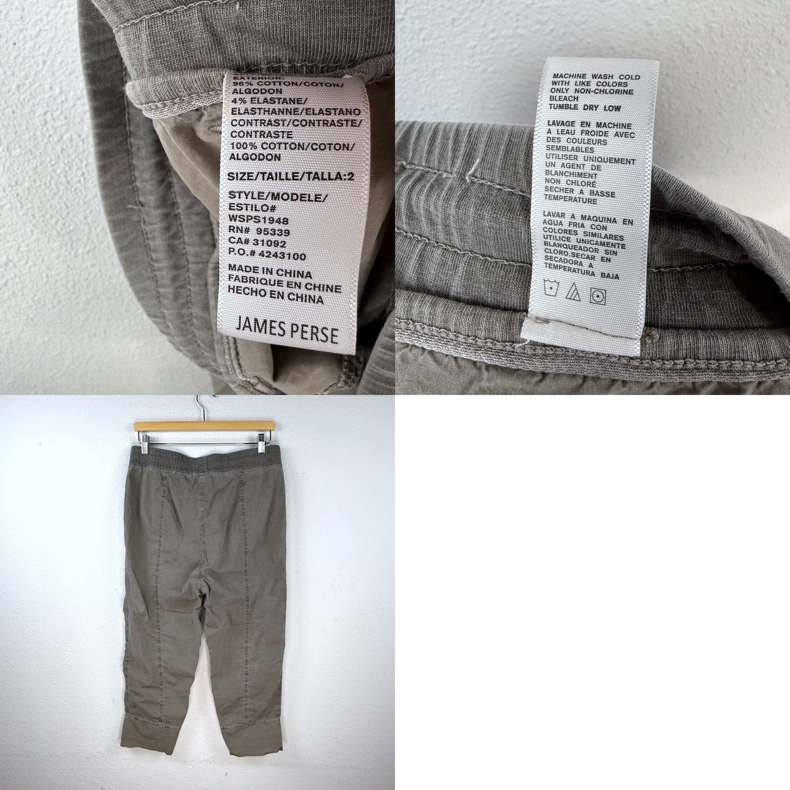 James Perse James Perse Grey Soft Cotton Drawstring Capri Pants Womens Size 2 Size 26" / US 2 / IT 38 - 8 Thumbnail