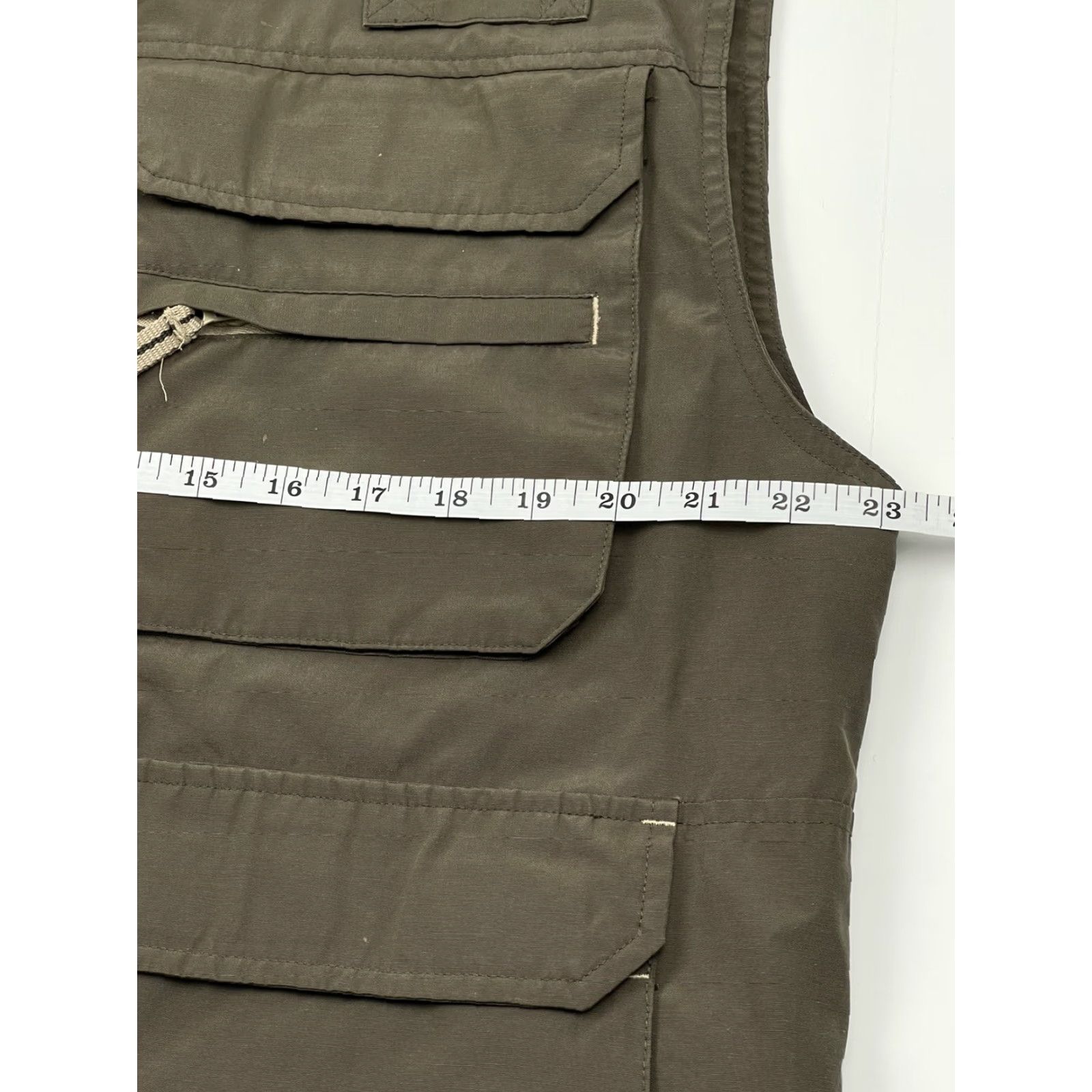 Vintage World Wide Sportsman Vest Shirt Men M Lined Fishing Vest Zip Pockets Cargo Utility Nylon Canvas Green Outdoor Size US M / EU 48-50 / 2 - 6 Thumbnail