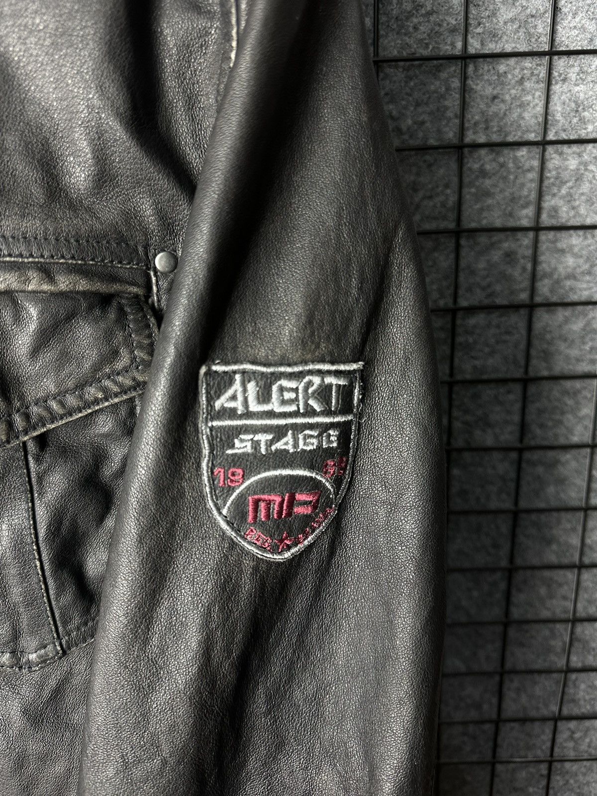 Genuine Leather Manguun Streetwear Elastic Hem Genuine Leather Jacket Size M Size US M / EU 48-50 / 2 - 4 Thumbnail