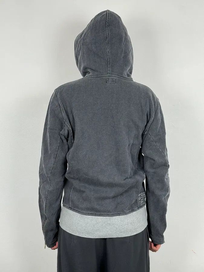 Diesel 2000s Diesel Grey Striped Cozy Zip-up Hoodie Size US L / EU 52-54 / 3 - 3 Thumbnail