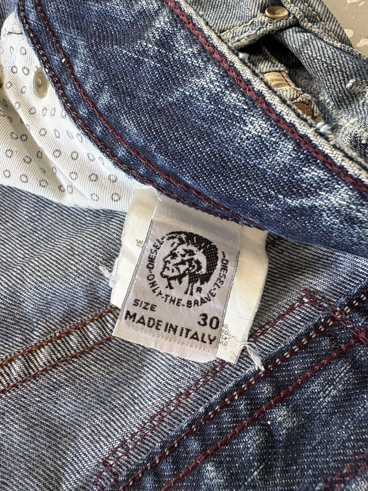 Diesel Vintage Distressed Diesel Acid Wash Denim Jeans Pants Size US 30 / EU 46 - 5 Thumbnail