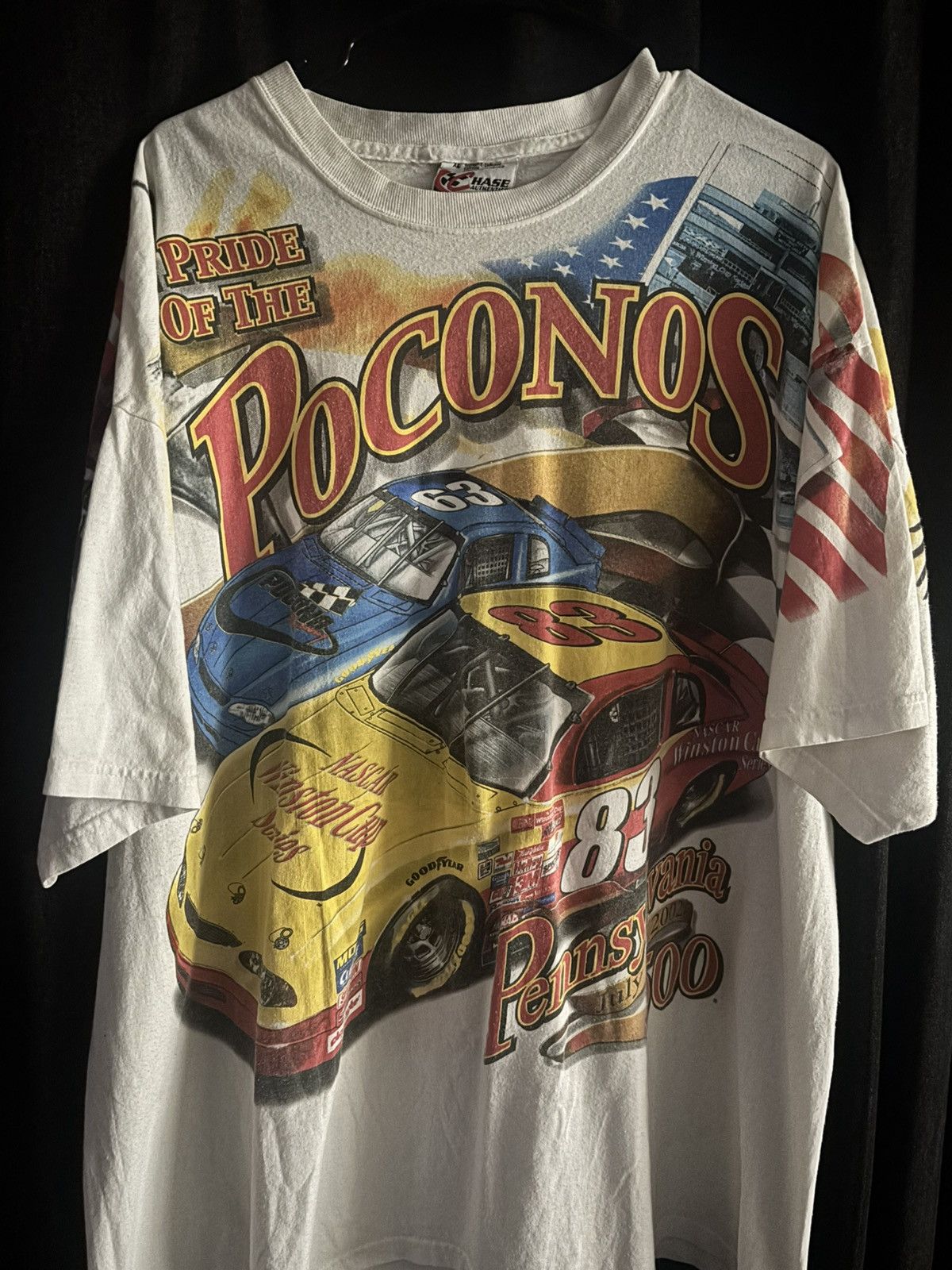 Vintage 2002 NASCAR Pocono Raceway T-shirt tshirt Size US XL / EU 56 / 4 - 1 Thumbnail