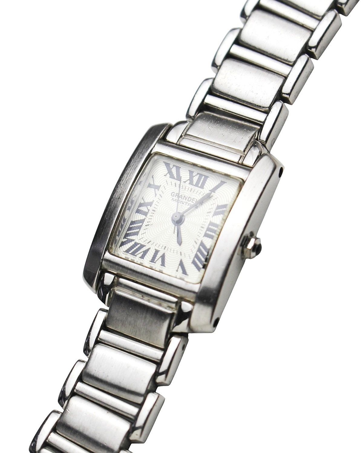 Japanese Brand 2000S GRANDEUR MONTRES SILVER TANK WATCH Size ONE SIZE - 5 Thumbnail