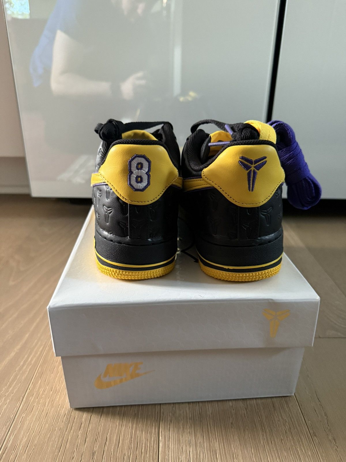 Nike Kobe x Nike Air Force 1 Low ‘Lakers Away’ 5555/8000 Sz 8.5 Size US 8.5 / EU 41-42 - 3 Thumbnail