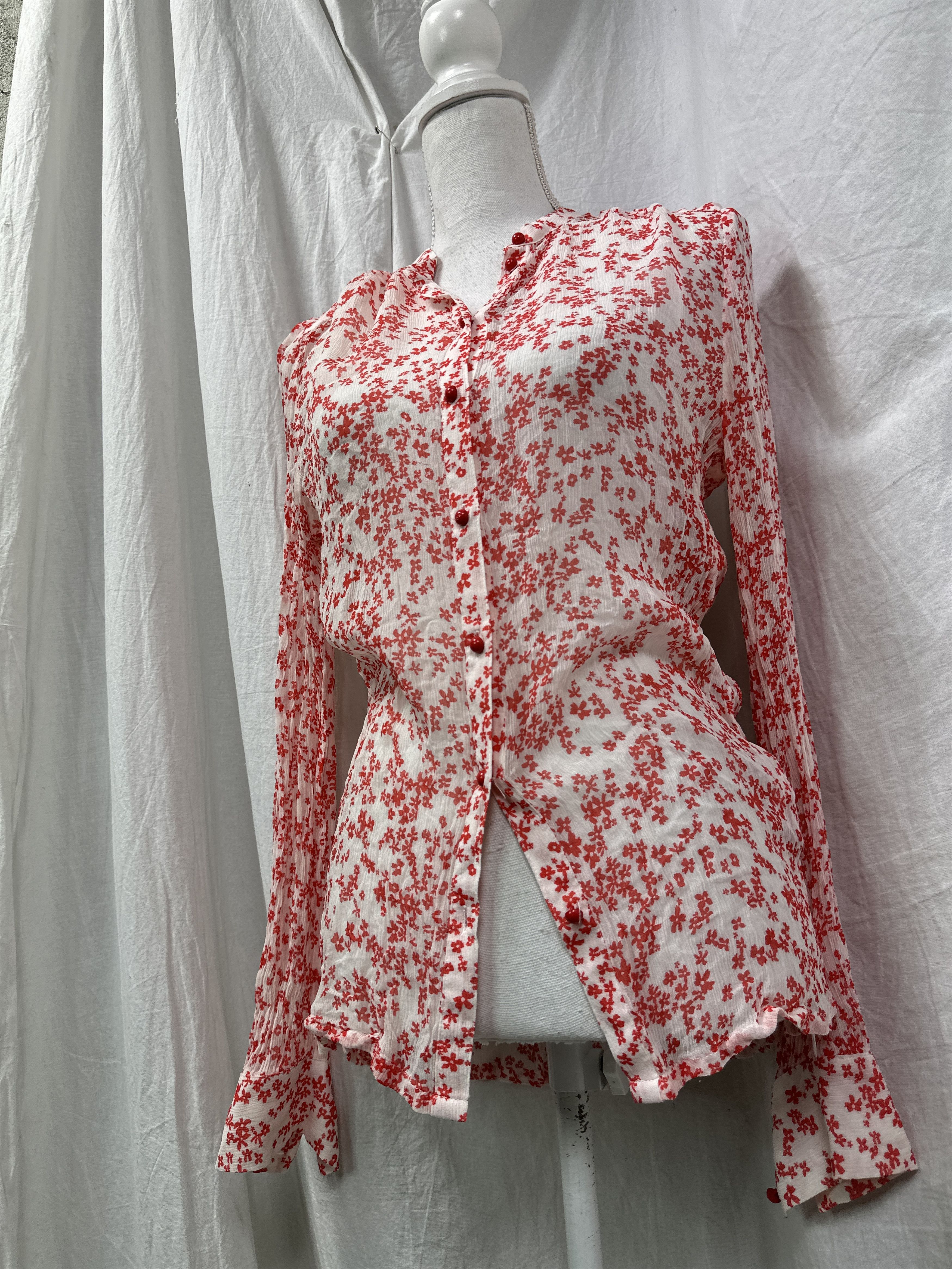 Baum und Pferdgarten Vintage Baum und Pferdgarten Sheer Mesh Flower Shirt Y2K Size M / US 6-8 / IT 42-44 - 1 Thumbnail