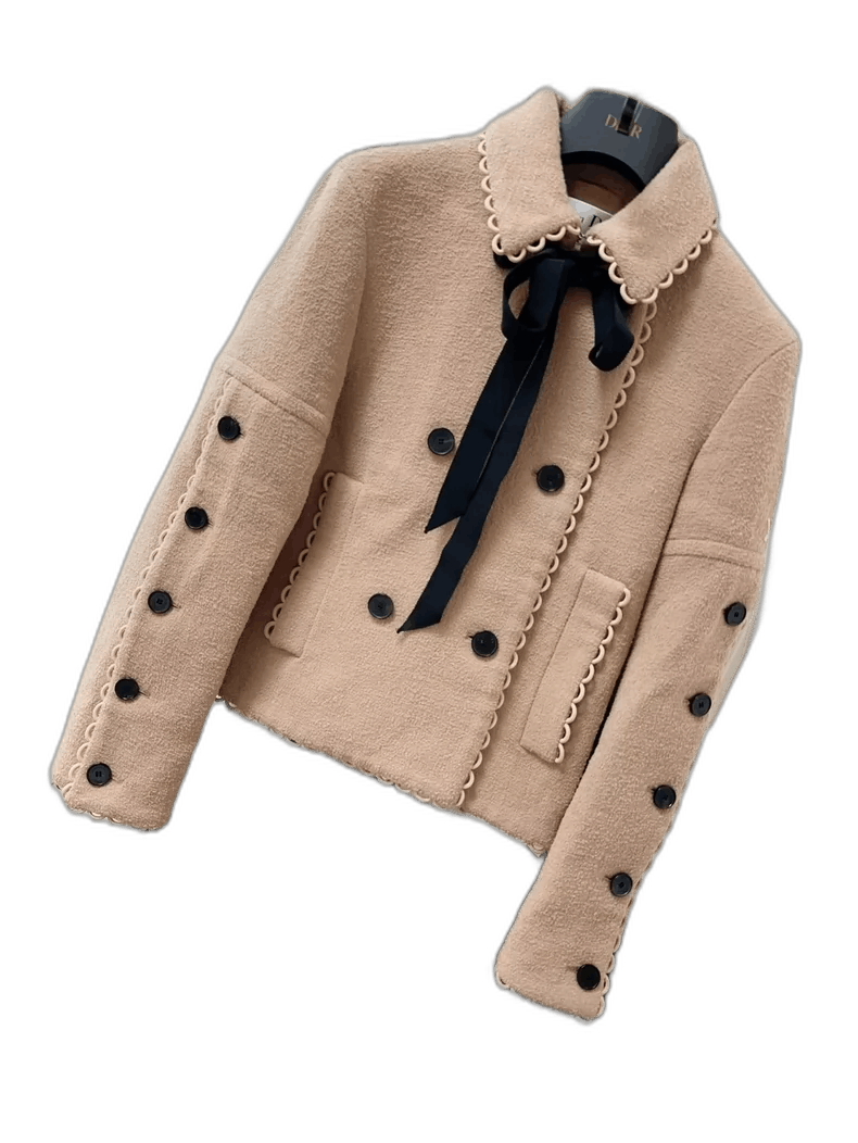 Dior Dior Khaki Bow Tie Double-Breasted Jacket Size S / US 4 / IT 40 - 1 Thumbnail
