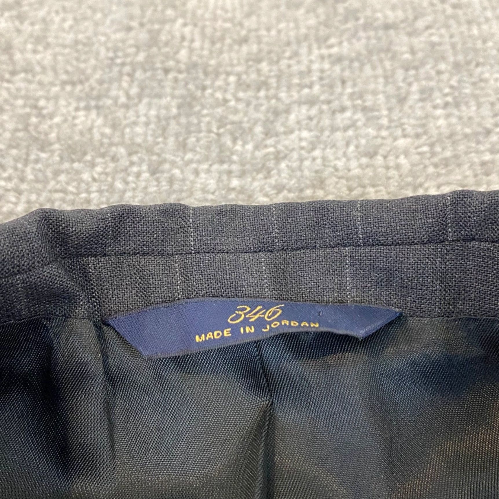 Brooks Brothers VINTAGE Brooks Brothers 346 Wool Blazer Men 44R Business Casual Formal Gray Striped 2-Button Size 44R - 2 Thumbnail