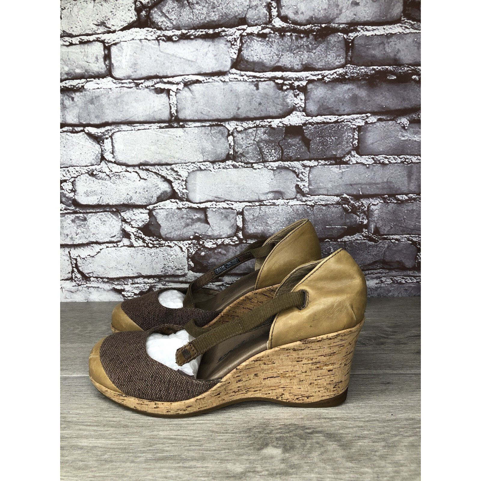 Teva Teva Riviera Grey Brown Mary Jane Cork Wedge Shoes Women 7.5 Size US 7.5 / IT 37.5 - 19 Thumbnail