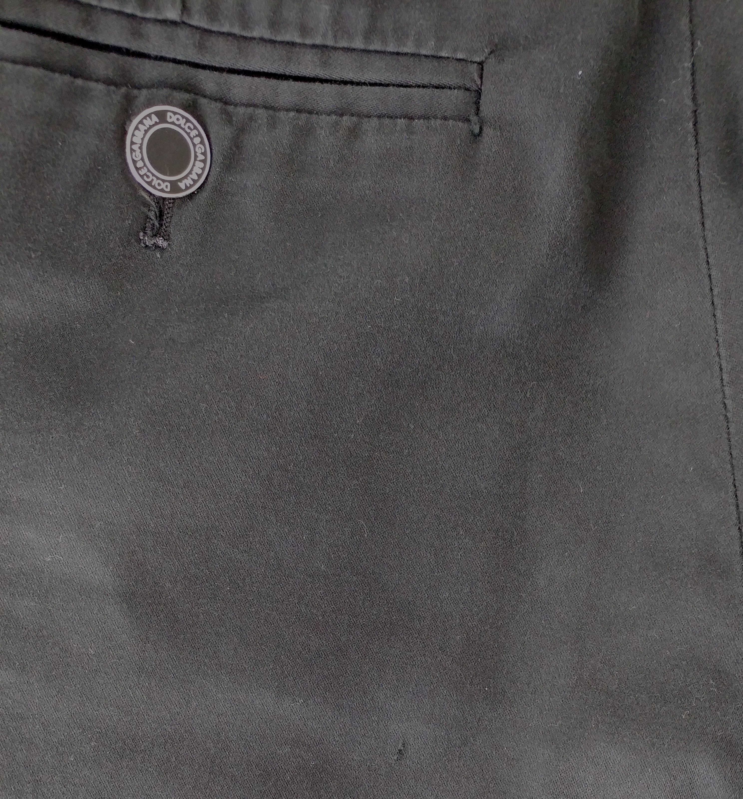 Dolce & Gabbana Vintage Black Tailored Cotton Pants Archival 90s Size 28" / US 6 / IT 42 - 9 Thumbnail
