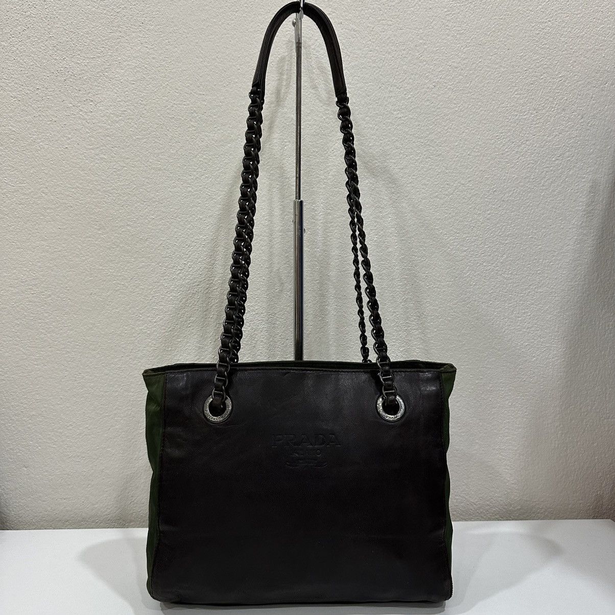 Prada PRADA NAPPA & TESSUTO CATENA SHOULDER CHAIN TOTE BAG Size ONE SIZE - 2 Thumbnail