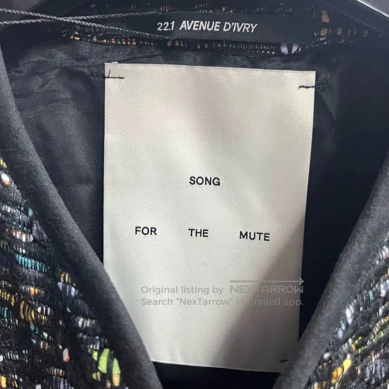 Song For The Mute song for the mute. Black multicolor tweed fringe jacket. Size US L / EU 52-54 / 3 - 3 Thumbnail
