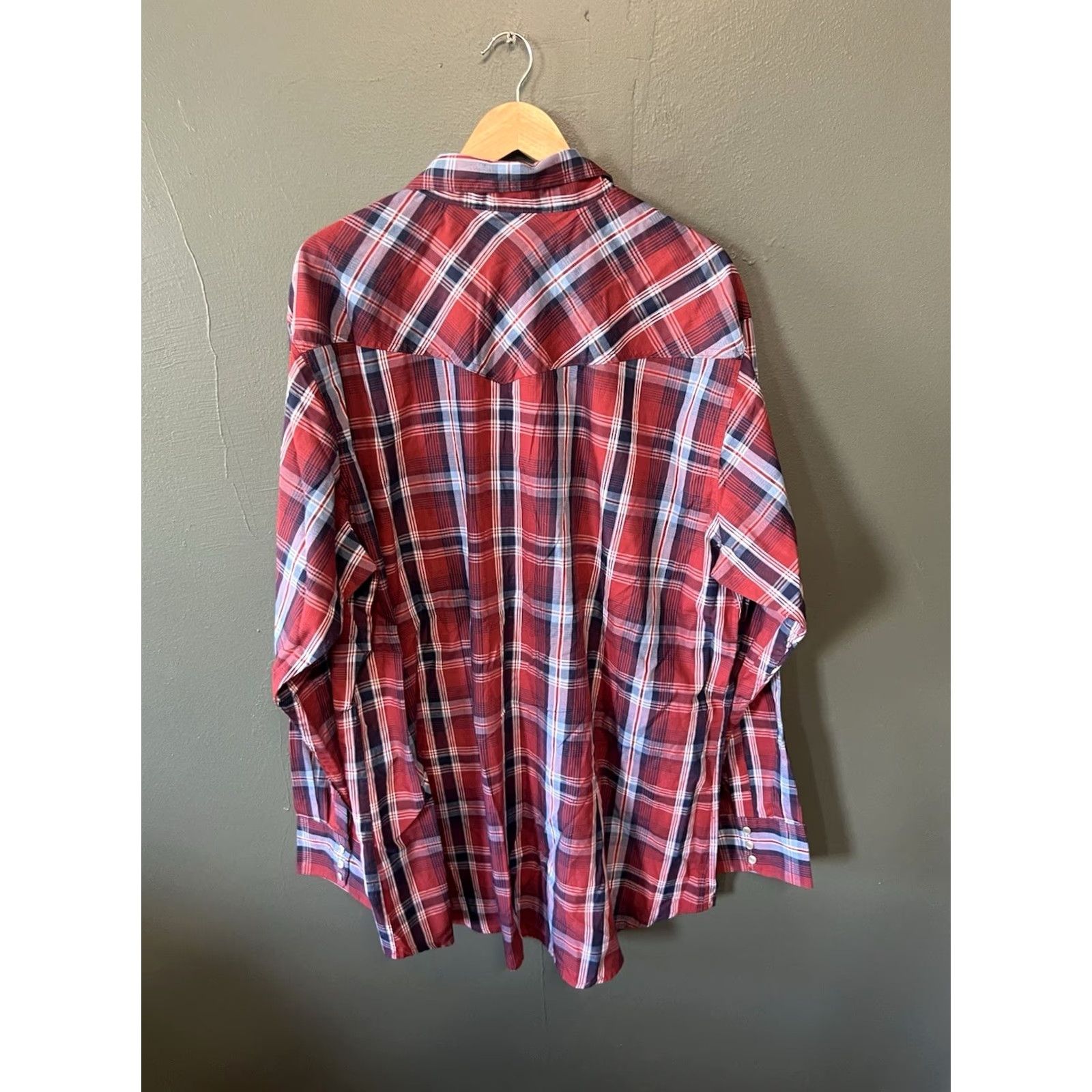 Vintage VINTAGE High Noon Shirt Men 2XL Red Pearl Snap Western Plaid Cowboy School Rodeo Size US XXL / EU 58 / 5 - 2 Thumbnail