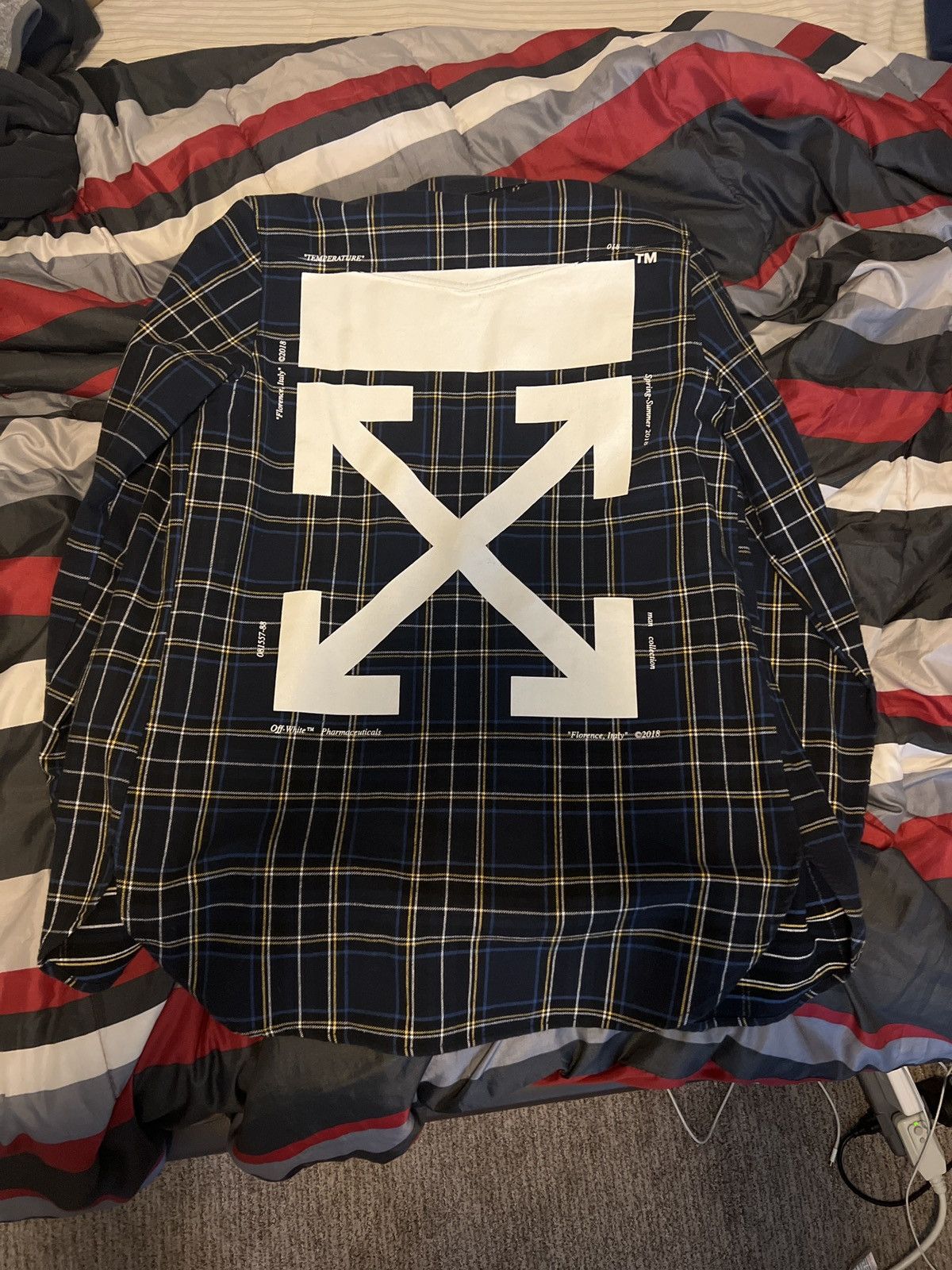 Off-White Offwhite blue flannel Size US L / EU 52-54 / 3 - 2 Thumbnail