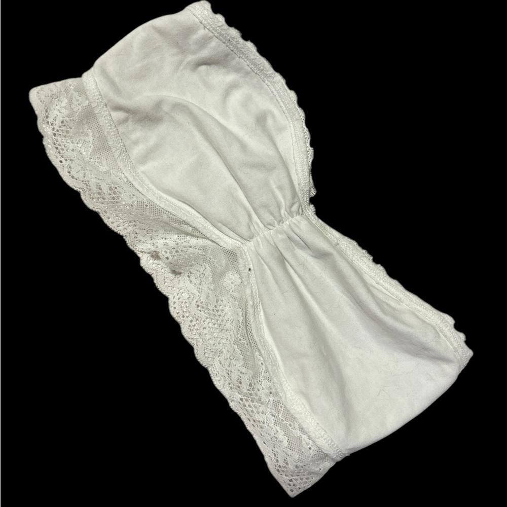 Designer Aerie White Lace Strapless Bra - Size L Size L / US 10 / IT 46 - 3 Thumbnail