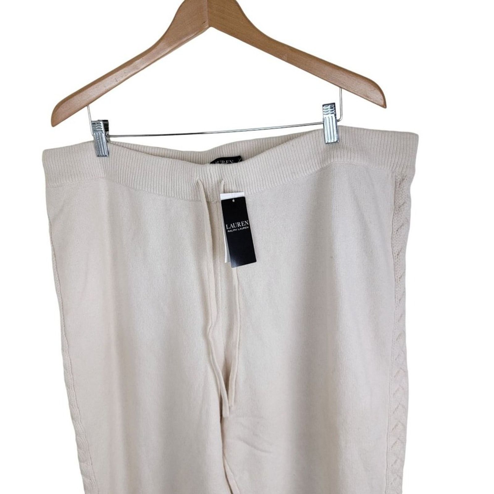 Lauren Ralph Lauren Cable-Knit Wool Cashmere Jogger Pants Size 42" / US 20 - 3 Thumbnail