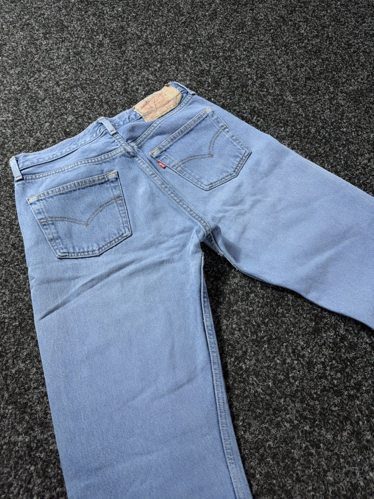 Levi's Vintage Clothing 90s Levi’s 501 USA Distressed Light Wash Straight Leg Jeans Size US 30 / EU 46 - 16 Thumbnail