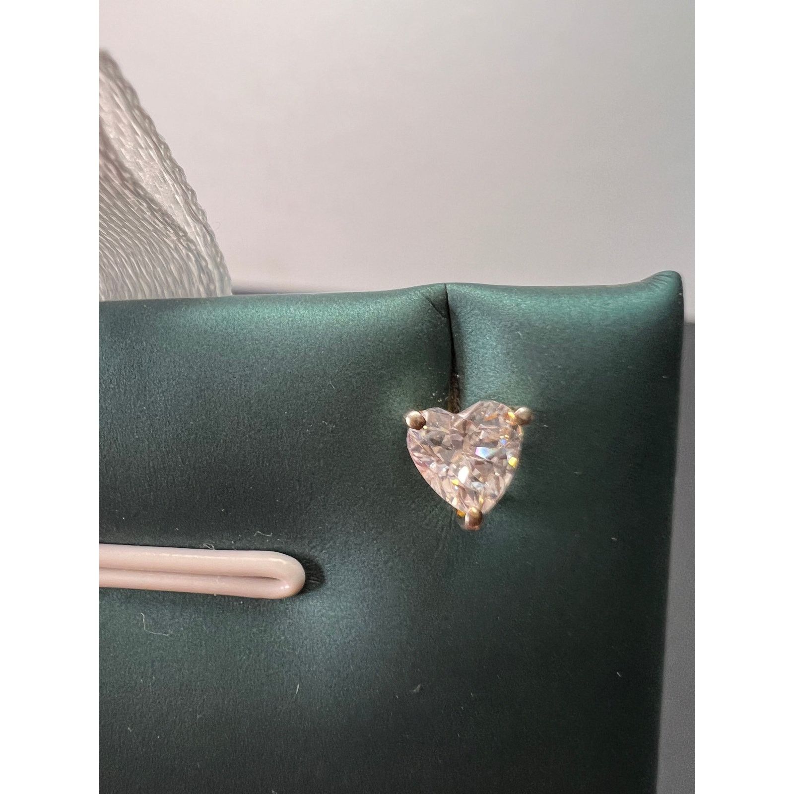 Other Heart shaped CZ stud earrings in sterling silver Size ONE SIZE - 2 Thumbnail