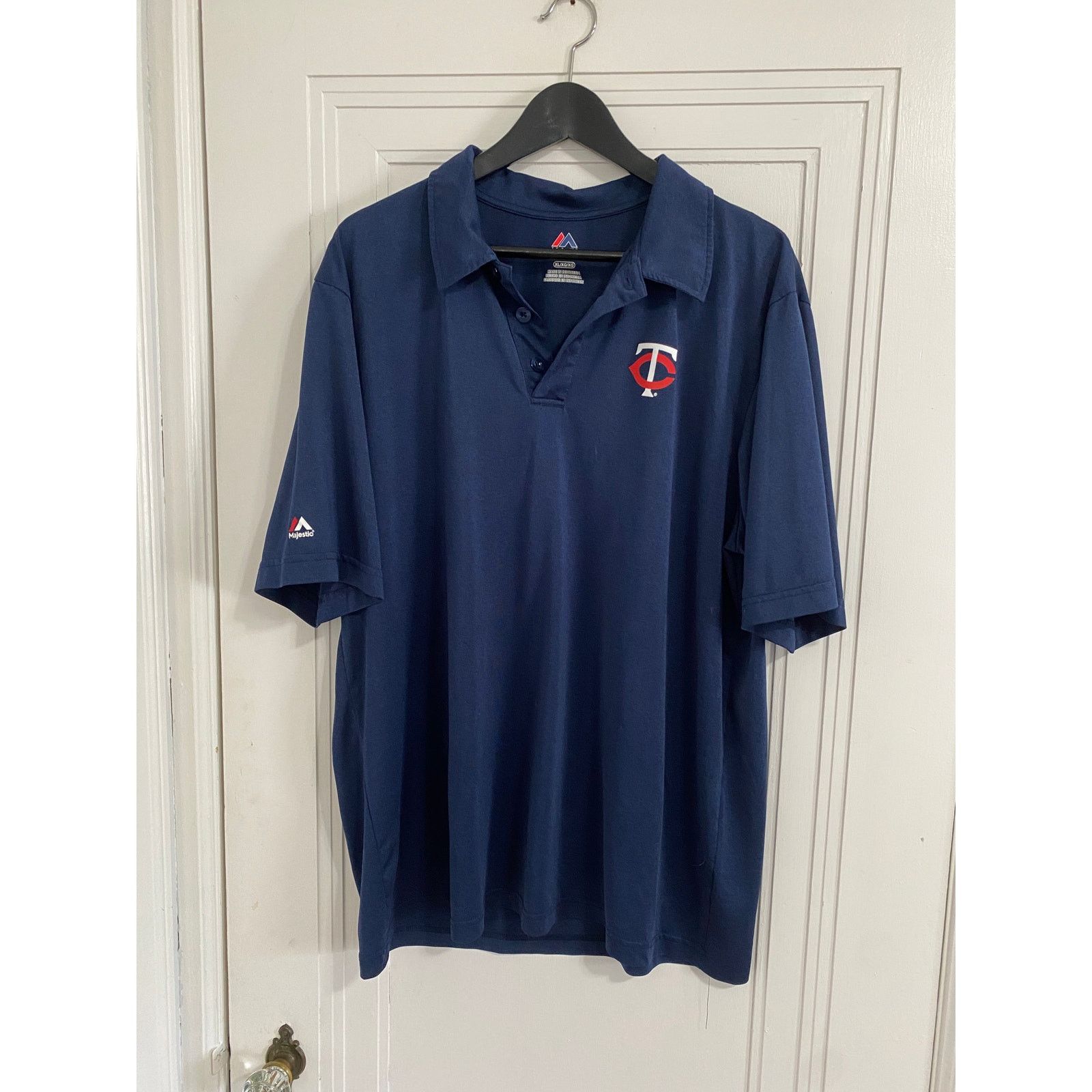 Majestic Minnesota Twins Blue Majestic Golf Polo Shirt Men's size XL Size US XL / EU 56 / 4 - 2 Thumbnail