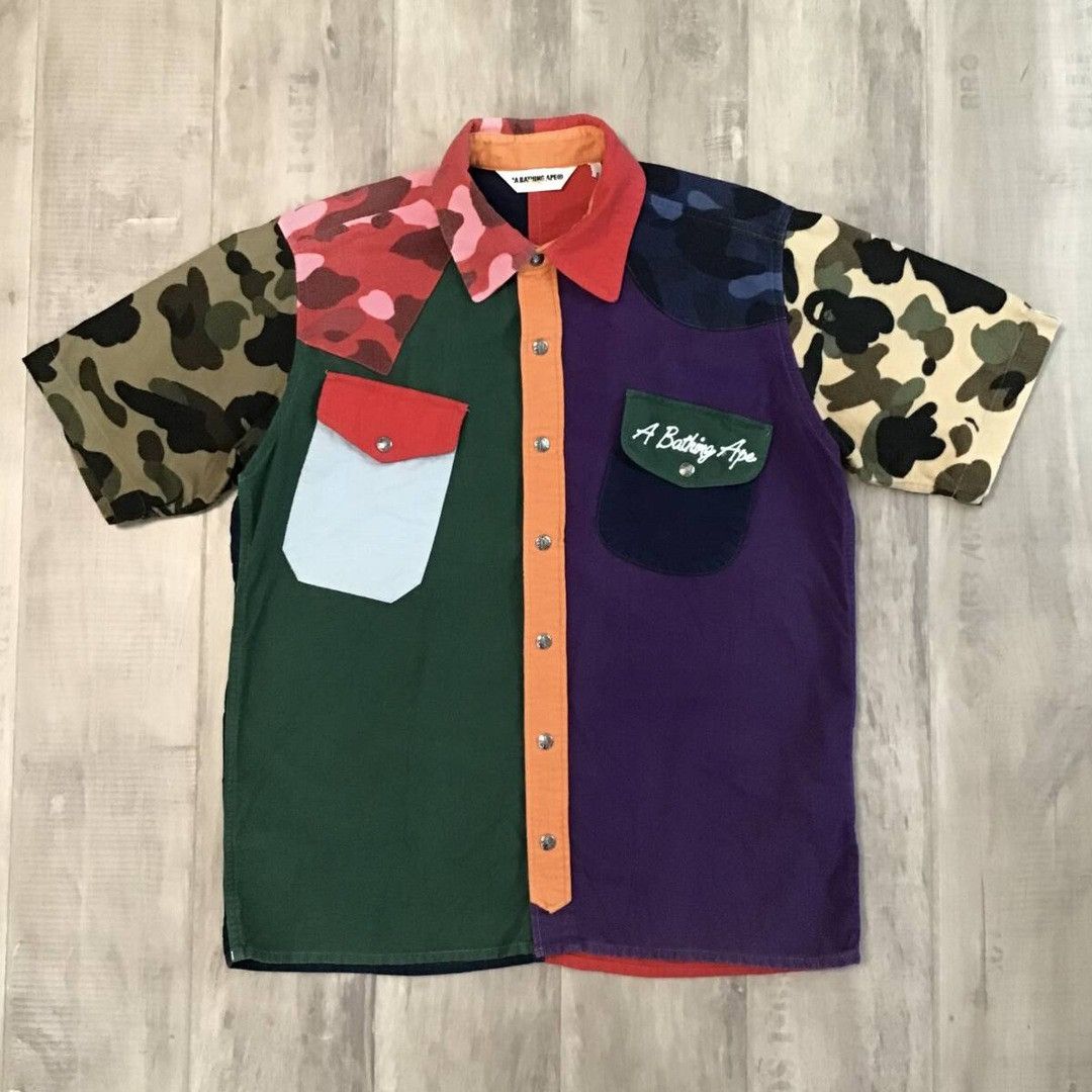 Bape BAPE Camo Crazy Short Sleeve Shirt a bathing ape NIGO Size US S / EU 44-46 / 1 - 1 Thumbnail