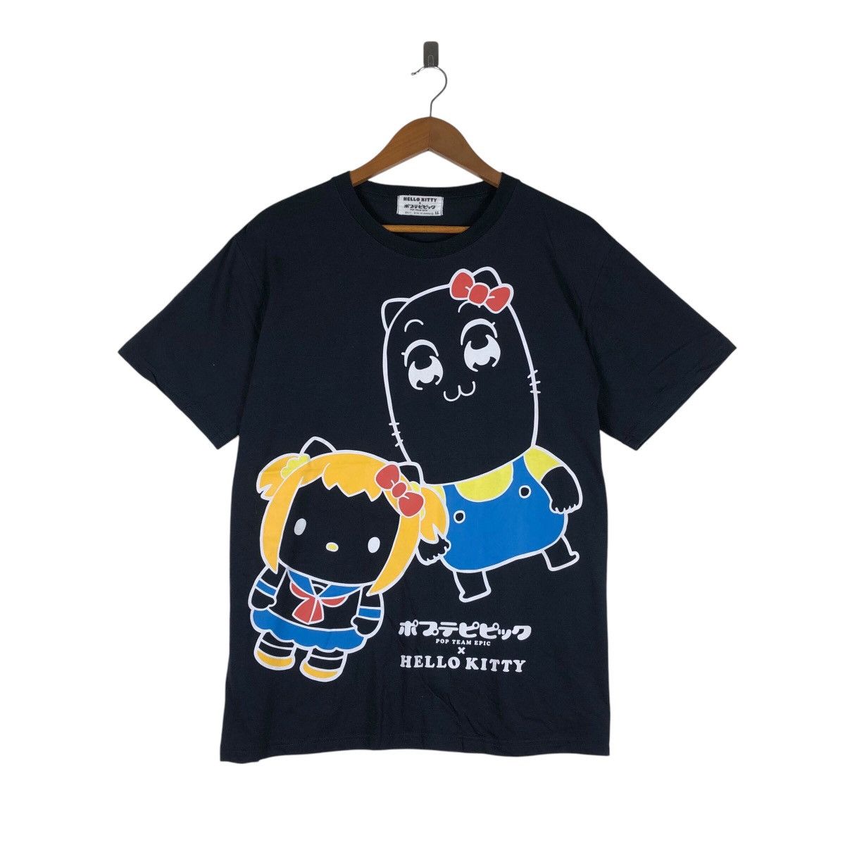 Vintage HELLO KITTY x Pop Team Epic T-Shirt Size US L / EU 52-54 / 3 - 1 Thumbnail