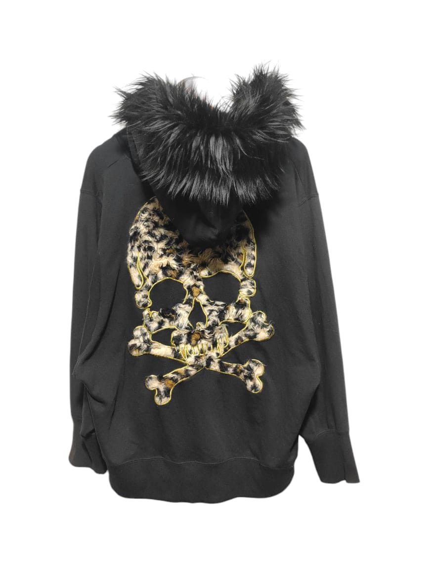 Pre-owned Hysteric Glamour X If Six Was Nine Oggetto Skull Batwing Fur Hoodie Lgb Ifsixwasnine Style