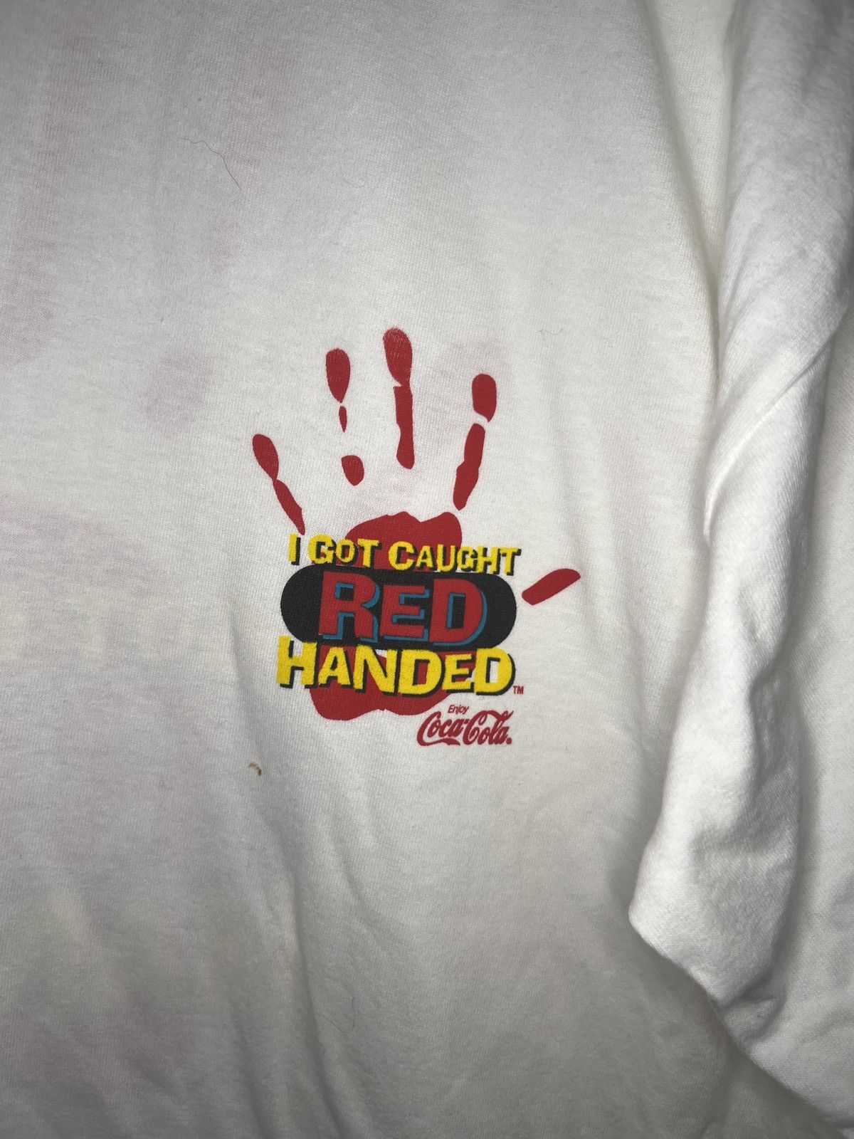 Coca Cola I GOT CAUGHT RED HANDED COCA COLA LONG SLEEVE TEE Size US XL / EU 56 / 4 - 2 Thumbnail