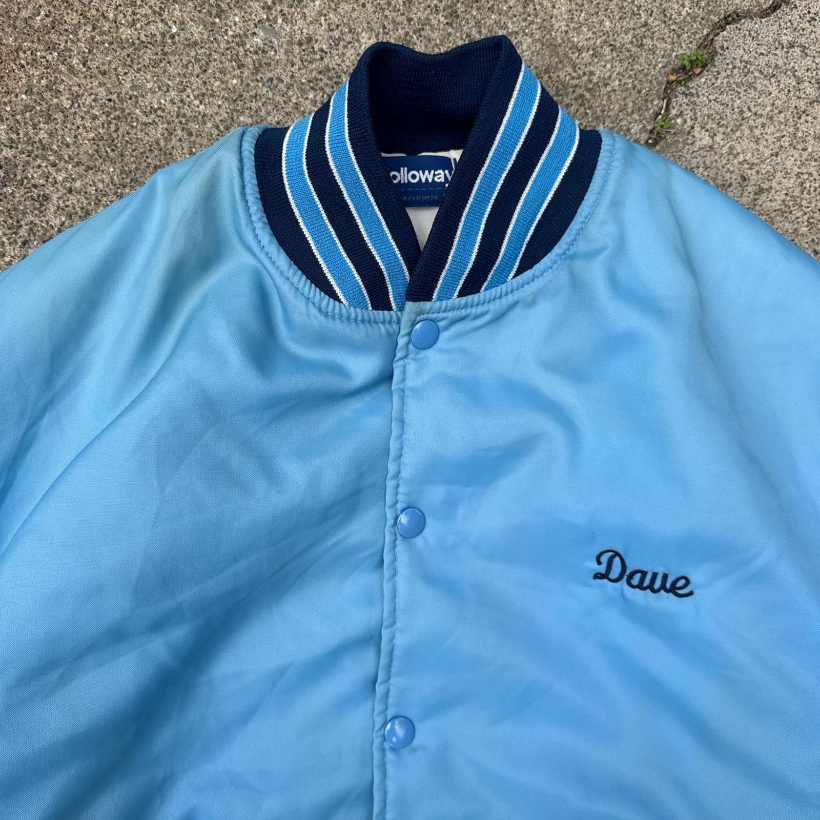 Holloway Vintage 90s Varsity Jacket Blue Trucker Back Hit Size Large Size US L / EU 52-54 / 3 - 3 Thumbnail