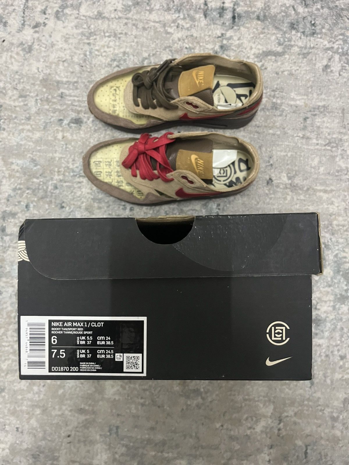 CLOT × Nike NIKE AIR MAX 1 / CLOT Size US 6 / EU 39 - 7 Thumbnail
